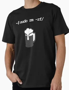 Sudo rm -rf Don’t drink and root Linux Operating System Graphic T‑Shirt Casual Short Sleeve Tees Geek IT Developer Fan Gift Tops - Aliexpress - FashionsVida