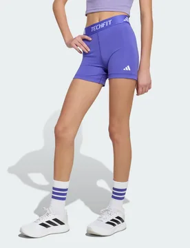 LEGGINGS CORTI TECHFIT 11-12A Pure Purple / White - Adidas - FashionsVida