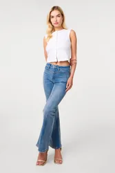 Women's Light Blue Flared Jeans Size: 12 - Light Blue - Size: 12