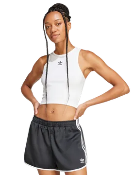 Essentials Ribbed Tank Top Donna - Magliette Bianco - Taglia M (38-40) - Jersey di cotone M (38-40) - Adidas - FashionsVida