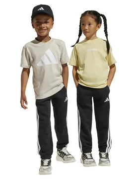Joggers Essentials 3 Stripes Black / White 6-7 Anni - Adidas - FashionsVida