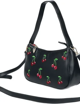 Handtasche - Wild Cherry - für Damen - schwarz/multicolor - Frauen - female - Banned Retro - FashionsVida