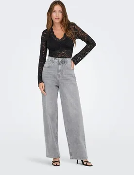 Blusa de manga larga con escote pico - Only - FashionsVida