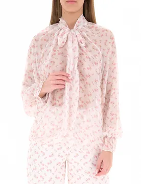 Blusa misto seta ROSA CHIARO M - VICOLO - FashionsVida