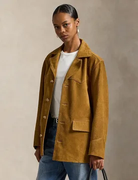 Chaqueta de mujer estilo Western de ante - Polo Ralph Lauren - FashionsVida