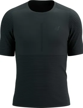 T-shirt de trail léger et respirant - Pro Racing SS Tshirt M Black - Taille S - Noir - Compressport - FashionsVida