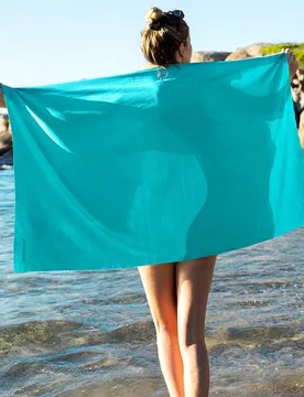 Toalla de gimnasio deportiva, toalla de playa, toalla de baño absorbente de secado rápido Toalla de secado rápido - azul claro - Shein - FashionsVida