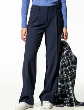 Marlene Hose, Regular Fit#normale Größen#Kurzgrößen, Farbe Blau, 25, bügelfrei mit Flex-Bund (ca. 3 cm dehnbar) Damen - Walbusch - FashionsVida