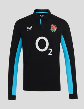 Men’s England Rugby Alternate Classic Long Sleeve Shirt – Caviar CAVIAR/SWIM CAP 5XL male - Castore - FashionsVida