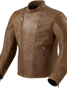 Giacca Moto in Pelle Custom SURGENT Marrone taglia 50 - Rev'it - FashionsVida