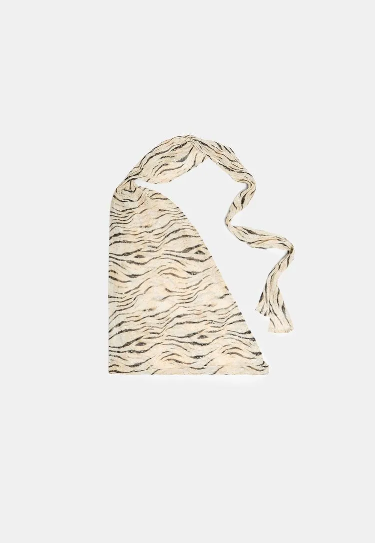 Pareo-Tuch mit Zebra-Print Ecru OS - Stradivarius - FashionsVida