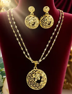 Dubai Ball 24k Gold Plated Jewelry Sets for Women Indian Bridal Costume Zinc Alloy Necklace Earrings Sets Wedding Party Gifts - Aliexpress - FashionsVida