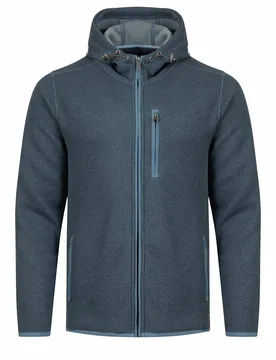 Weird Fish Lockie Full Zip Bonded Fleece Hoodie Size S - men men all-mens men fleeces sale all-sale sale mens - Blue Mirage - FashionsVida