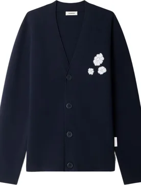 Cárdigan de hombre con motivo floral y cuello pico - sandro - FashionsVida