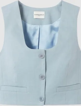 Chaleco de punto de mujer entallado sin mangas - CLAUDIE PIERLOT - FashionsVida