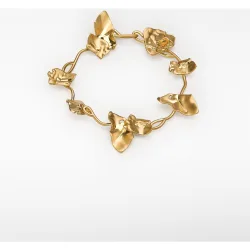 Pulsera flor con piezas tubulares