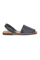Sandali Neri Open Toe in Materie Sintetiche MN101 37