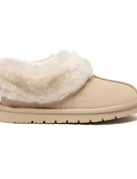 Women's Real Sheepskin Ibis Slippers with EVA Sole in Light Sand Size: 7 - Light Sand - Size: 7 - EverAu Australia - FashionsVida