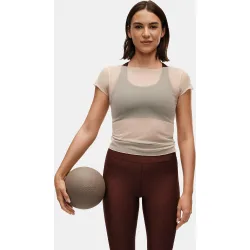 Camiseta de Yoga y Pilates de Mujer Delicate Studio Mesh Tee
