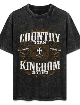 Country Born Kingdom Bound T-Shirt t shirt man casual t shirt man luxury T-Shirt - Aliexpress - FashionsVida