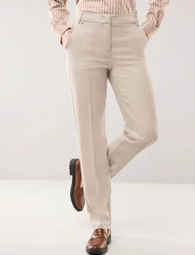 Premium Kofferhose, Regular Fit#normale Größen#Kurzgrößen#Langgrößen, Farbe Beige, 18, knitterfrei bügelfrei Damen - Walbusch - FashionsVida
