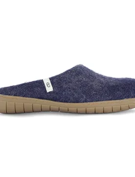 Egos Handmade Natural Wool Slippers - Blue - Egos Copenhagen - FashionsVida