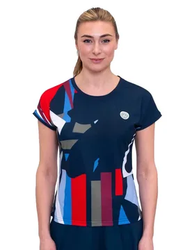 New York 2024 Short Sleeve T-shirt Dark Blue / Red / Blue S Women - Bidi badu - FashionsVida