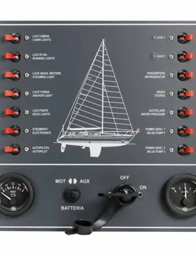 Magnetic Thermo Switches Control Panel For Sailboat 327x285 Mm Black One Size unisex - Osculati - FashionsVida