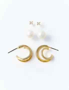 Sfera - Set 3 pendientes perla - Sfera - FashionsVida