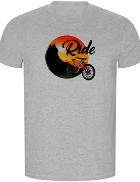 Maglietta A Maniche Corte Ride Eco Heather Grey - Kruskis - FashionsVida