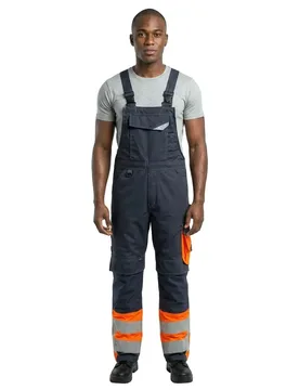 Combinaison Avec Poches Pour Genouillères Safe Supreme 15669 Dark Navy / Hi-Vis Orange 64 - MASCOT - FashionsVida