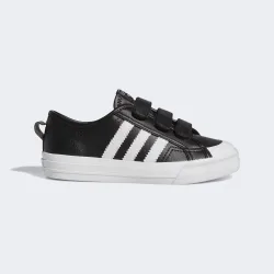 Kids Unisex Nizza Comfort Shoes - Black/white - Size Uk 10 Kids