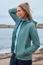 Torrent Womens Lightweight Waterproof Jacket - Green - Green - Size: 6