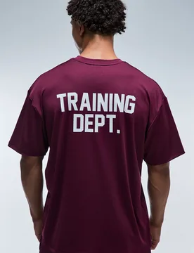 Mens Training Dept Performance Oversized T-Shirt - Purple - boohooMAN - FashionsVida