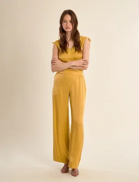 Pantalones anchos de mujer largo perneras anchas - Molly Bracken - FashionsVida