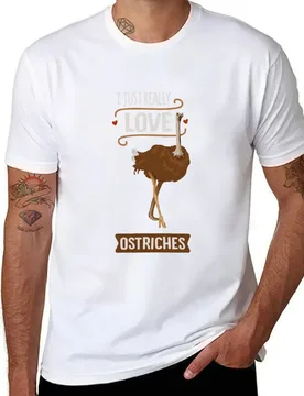 I Just Really Love Ostrich Artistic Safari Animal Emu T-Shirt anime t shirts oversize t shirts cotton 100% T-Shirt - Aliexpress - FashionsVida