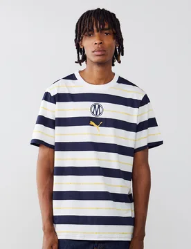 Tee Shirt Om Football Culture Aop blanc/marine m - Puma - FashionsVida