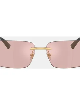 Gafas de sol VE2298 de hombre rectangular en metal con lente espejada - Versace - FashionsVida