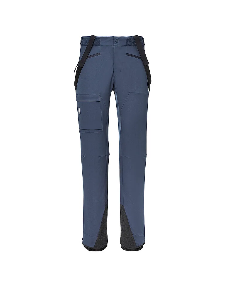 Pantaloni da uomo softshell da alpinismo Kamet Shield con bretelle blu L - Millet - FashionsVida