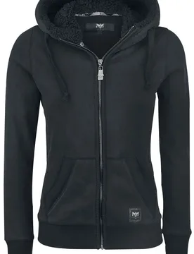 Kapuzenjacke - Teddy Hooded Jacket - S bis 5XL - für Damen - Größe 5XL - schwarz - Frauen - female - Black Premium by EMP - FashionsVida