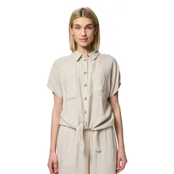 Camicia A Maniche Corte Pia Birch / Melange XL