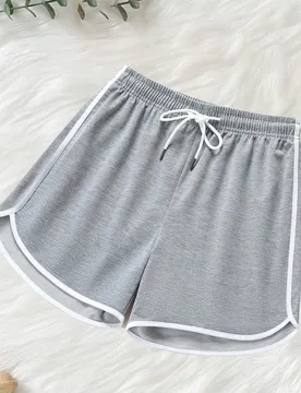 Pantalones cortos con cordón de mujer, transpirables y cómodos, con bolsillos, adecuados para verano, actividades al aire libre, deportes, correr, v - Shein - FashionsVida