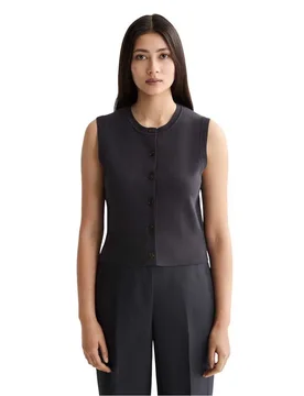 Gilet Di Maglia Compact Spencer Charcoal Art M - Scotch & Soda - FashionsVida