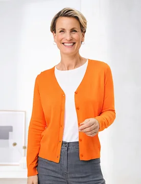 Strick-Cardigan Supersoft - Orange - female - Size: 36 - Avena - FashionsVida