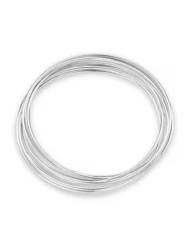 Fine Multi Interlocking Bangles - Silver - Orelia London - FashionsVida