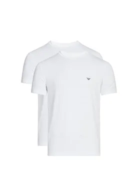 Lot de deux t-shirt manches courtes Blanc XXL Male - Giorgio Armani - FashionsVida