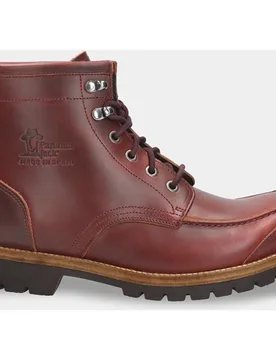 Bota de cordones en piel con forro de piel - Panama Jack - FashionsVida