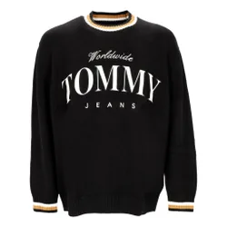 Felpa Leggera Girocollo Uomo Boxy Varsity Crewneck Ext Black