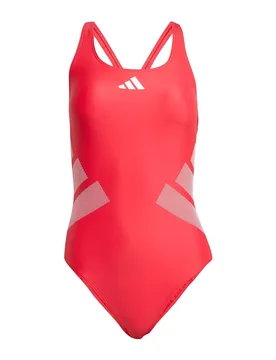Logo C-back Swimsuit Pure Ruby / White 40 Women - Adidas - FashionsVida