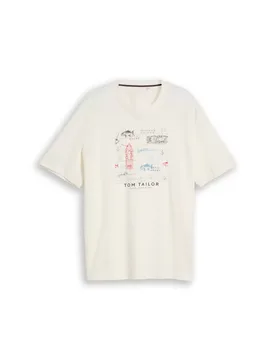 Plus structured print t-shirt male - 4XL - FashionsVida